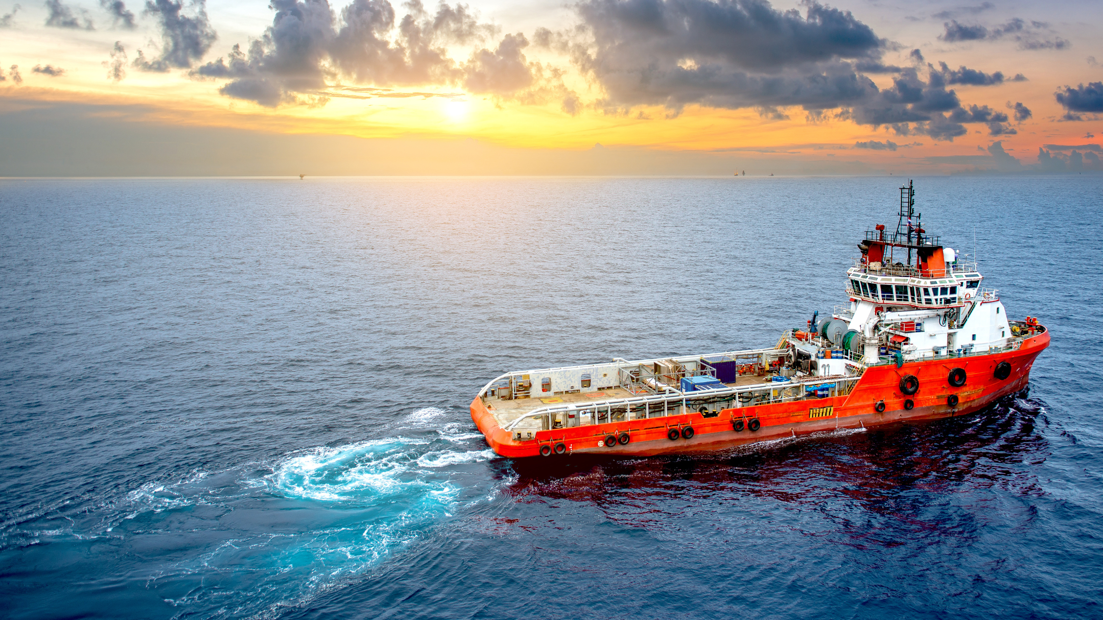 Offshore ship in the ocean.